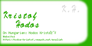 kristof hodos business card